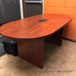 6ft Dark Autumn Maple Boardroom Table w/ Grommet Cover